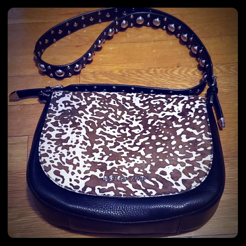 Michael Kors calf hair crossbody purse